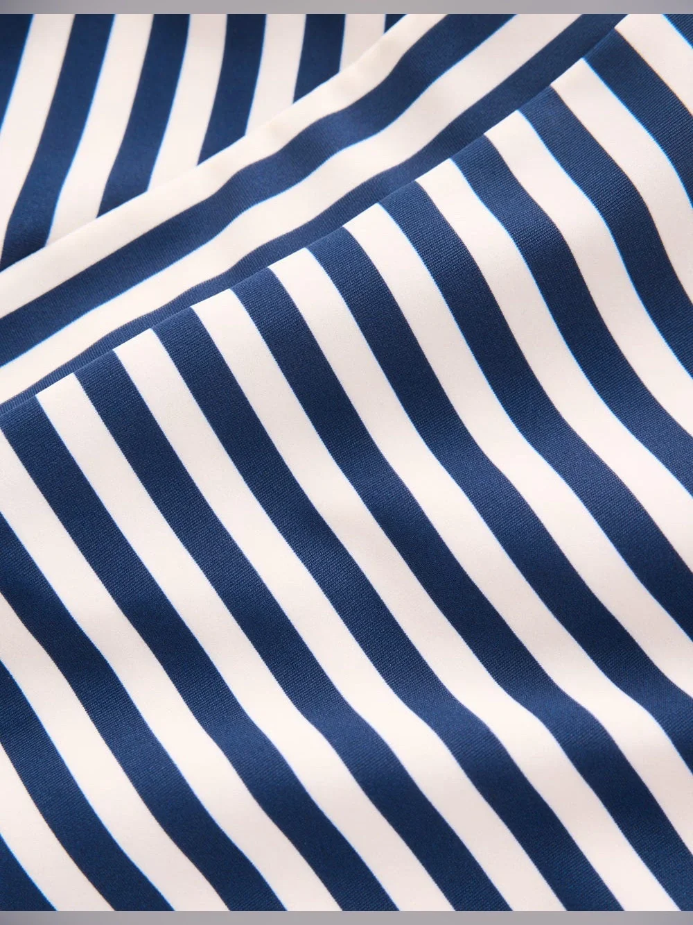 BODEN Women’s Clean Sweetheart Swimsuit Navy and Ivory Stripe Size 8R New - Picture 4 of 10